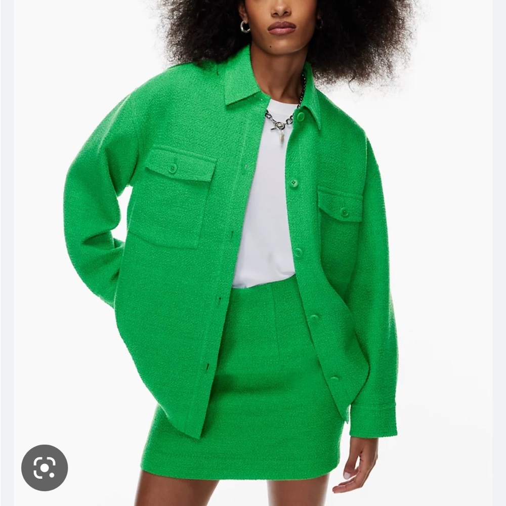 Aritzia Babaton Joan shirt jacket size 1 green